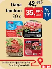 DANA JAMBON 50 G fiyat ve kampanya bilgisi